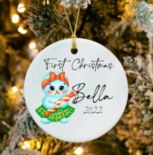 Personalized Baby's First Christmas Ornament, Gift For Mom